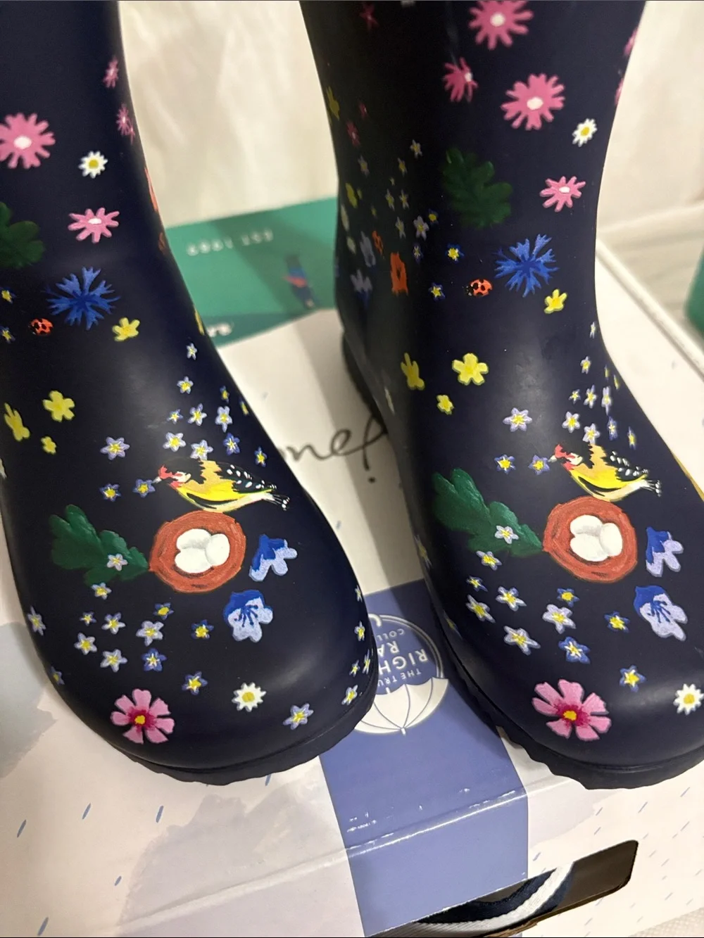 Joules Kids' Navy Rain Boots size US 10 NWT